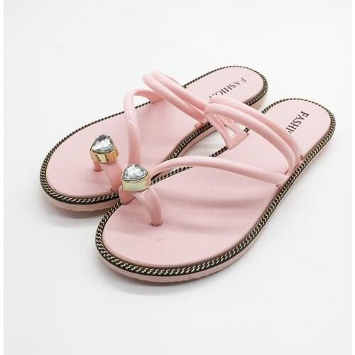 Women sandals summer flat pearl sandals flip flops rome shoes string bead slippers mujer gladiator sandalias sapatos femininos