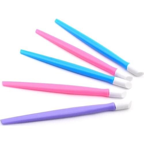 1pcs Plastic Nail Cuticle Pusher Double-End Dead Skin Remove Sticks Reusable Nail Art Polish Cleaning Pen Manicure Care Tools