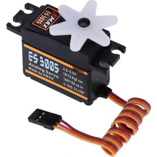 1pc EMAX ES3005 Analog Metal Gear Waterproof Servo with Gears 43g servo 13KG torque For RC Model