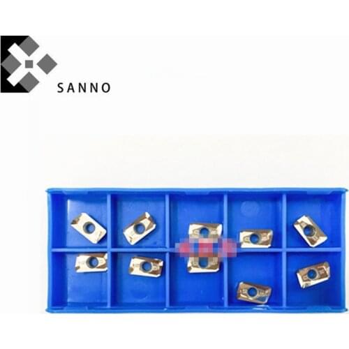 10pcs APKT113502 / 113504 / 113508-G2 BU810 cnc carbide milling inserts high light lathe cutting blade carbide tips for aluminum