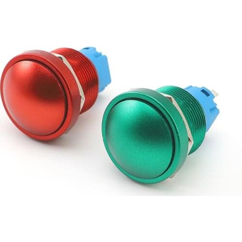 16mm/19mm/22mm Mushroomhead Metal Button Self-reset Self-locking Momentary Waterproof Durable Metal Push Button Switch Red Green