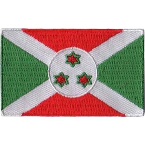 2.5" Burundi Iron-On Patch/Embroidery Patch merrow&flat broder iron on backing free shipping by Post