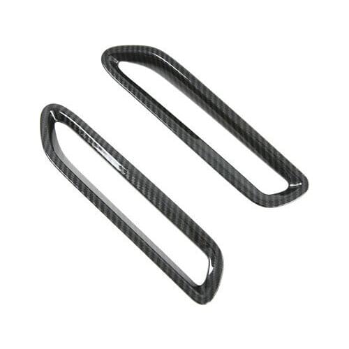 Carbon Fiber Exterior Rear Fog Light Cover Trim 2pcs For Toyota Sienna 2015-2019