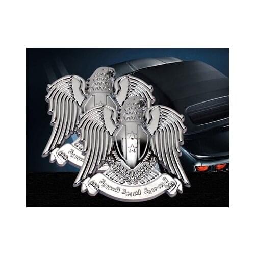 3D Silver Auto Stickers Metal Eagle Badge Emblem Decal Motorcycle Modified Car Accessories