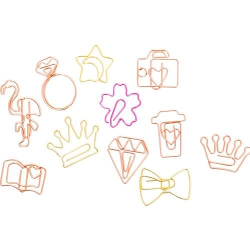 5pcs/lot kawaii cartoon mini bookmark paper metal clip for notebook office and school supplies papelaria 10 styles