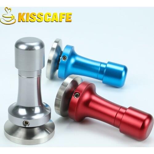 51/53/57/58.35mm Elasticity Adjustable Coffee Tamper 304 Stainless Steel Aluminum Handle Pressure Press Hammer Coffee Accessorie