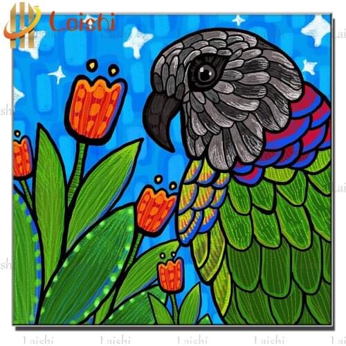 Diamond Embroidery Cartoon children doodle parrot Full Square/Round Diamond Painting 5D DIY Rhinestone pictures mosaic decor