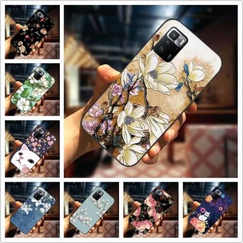 For Poco X3 GT Case 3D Flower Emboss Silicone Phone Cover For Xiaomi Poco X3 GT / Pro NFC / Poco M3 Pro 5G Cases Soft Relief