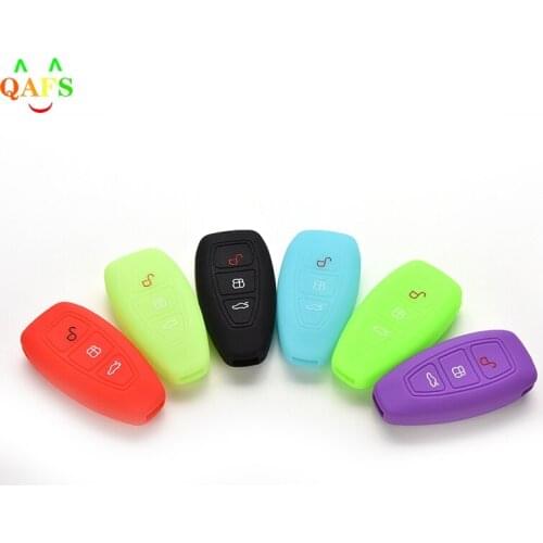 Black Cover Silicone Skin Fob For Car Mondeo Fiesta Focus Titanium 3 Buttons Other Color Leave A Message Key Case