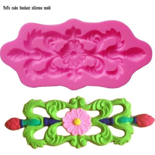 Flowers vine lace pattern Fondant chocolate silicone mold for cake decorating tools kitchen Baking accessories F0926