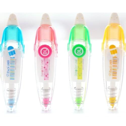 Dot Liner Highlighter Tape Decorative Marking Macaron Lace Correction Tapes for Schedule Stationery Office School Supplies A6876