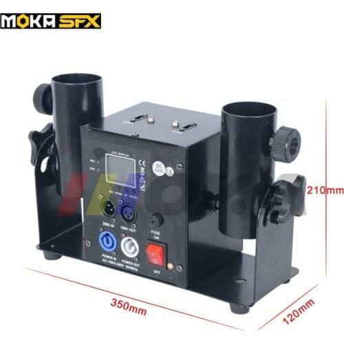 Double shot streamter launcher dmx confetti machine spray colorful paper shooter wedding