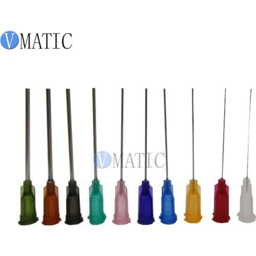 High Quality 1.5'' Tube Length 100Pcs 14/15/16/18/20/21/22/23/25/27 Glue Adhesive Dispensing Needle Tips 1-1/2 Inch