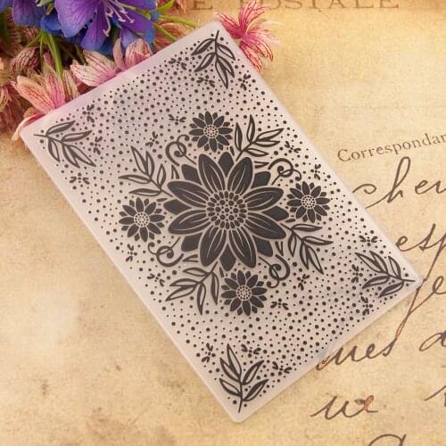 ZFPARTY Sun flower Plastic Embossing Folders for DIY Scrapbooking Paper Craft/Card Making Decoration Supplies