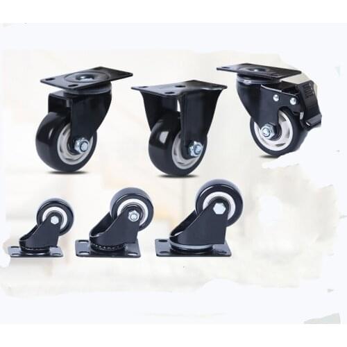 4Pcs Office Chair Caster 1.5/2Inch Swivel Rubber Rounds Chair Cart Replacement Soft Safe Rollers Furniture Hardware Accessori
