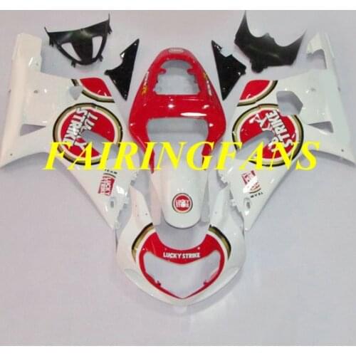 Fairing kit for GSXR600 750 K1 01 02 03 GSXR 600 GSXR750 2001 2002 2003 ABS Red white Fairings bodywork+gifts SH05
