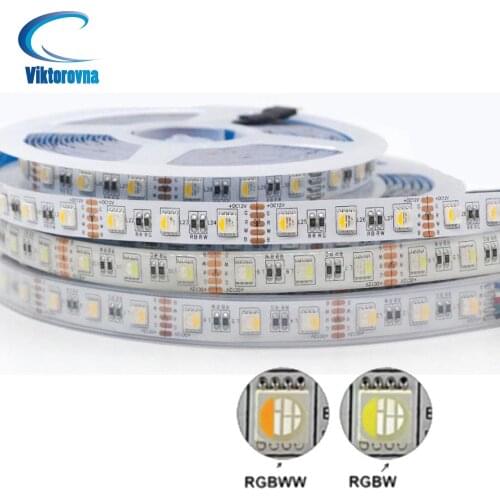 60LED/M RGBW RGB+WW 4in1 Led Strip Light Led Flexible Line Tape 12V/24V 1-5M non/ip65 Waterproof leds Lighting String tape lamp