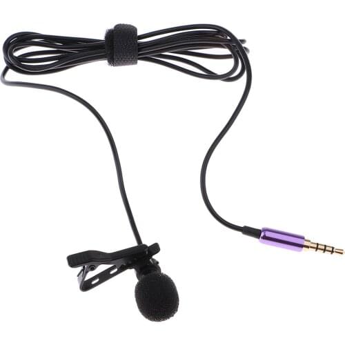 Mini 3.5mm Plug Lapel Clip-on Microphone For PC Cell Phone Pad