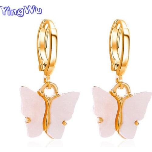 Fashion Women Butterfly Drop Earrings Animal Sweet Colorful Acrylic Earrings Statement Girls Party Jewelry