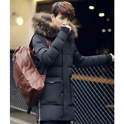 Mens Fashion 2020 Down Winter Warm Jacket Parka Thick Raccoon Fur Removable Hooded Duck Down jacket Men Plus Size 3XL YYJ0036