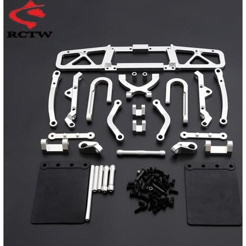 CNC Metal Front or Rear Bumper Kit for 1/5 Hpi Rofun Baha Km Rovan Baja 5b 5t 5sc Truck Spare Toys Parts