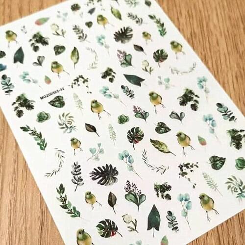 Newest MG0525-32 flower design 3d nail stickers Japan Korea style decal decoration tools for nail accessory