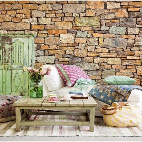 New 8D Large Mural 3d Stone Wallpaper Mural 3D Wall Photo Mural Stone Wall paper Bacground 3d Wallcoverings Decor
