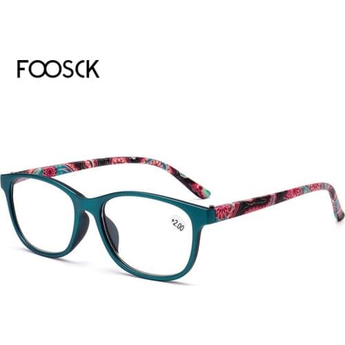 FOOSCK Womens Temple Printed Reading Glasses Men Women Cheap Spring Hinge Presbyopic Reading Glasses +1.0 to 4.0
