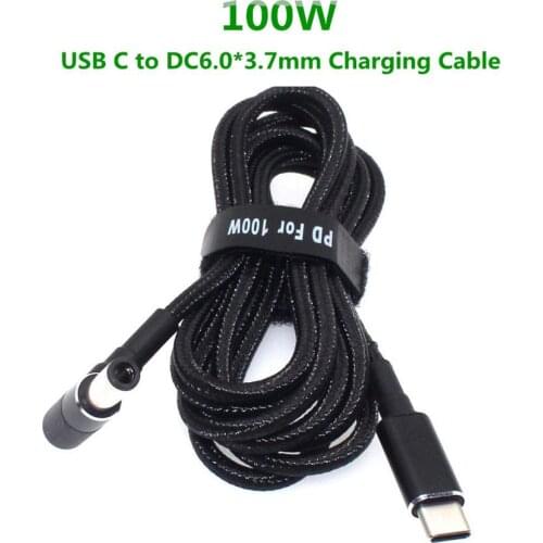 100W USB Type C to 6.0x3.7mm Male Plug Converter Dual E-Mark Chips USB C PD Charging Cable Cord for Asus FX-PRO Laptop PC