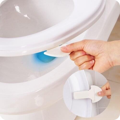 Plastic Toilet Cover Lifting Device Bathroom Toilet Lid Handle Sticker Sanitary Handle Bathroom Accessories Easy Installation