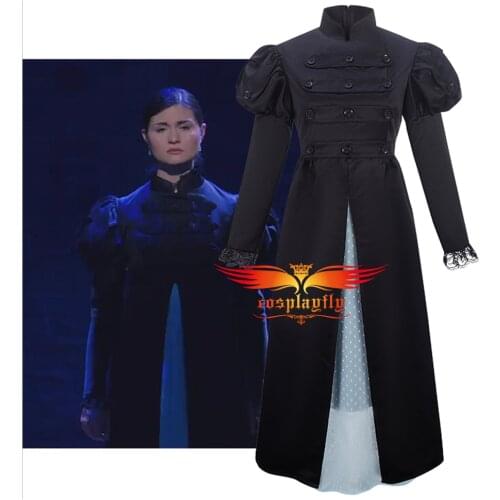 Musical Rock Opera Hamilton Puff Sleeve Gown Concert Elizabeth Schuyler Cosplay Costume Outfit Women Muslim Dress Halloween