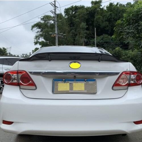 Use For Toyota Corolla Spoiler 2006--2013 Year Real Glossy Carbon Fiber R Style Rear Wing Sport Accessories Body Kit