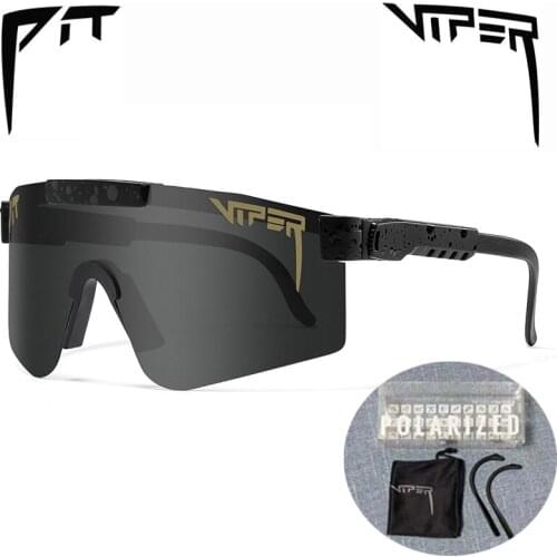 PIT VIPER UV400 Polarized Cycling Glasses Road Cycling Glasses Outdoor Sports Mens Sunglasses Fashion Anti-pressure Sunglasses