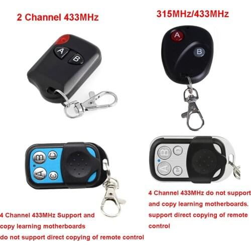 2/4Channel 433MHZ Clone Fixed Learning Code Cloning Remotes Control Duplicator Clone Garage Command Opener For Garage Door