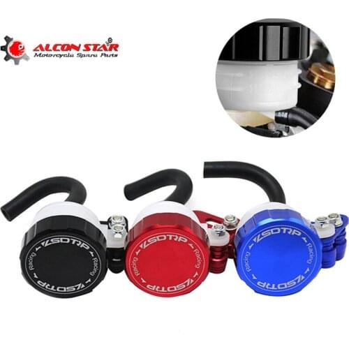 Alconstar Motorcycle Brake Fluid Reservoir Clutch Tank Cylinder Master Oil Cup For Honda CBR600 Yamaha R1 R6 MT07 MT09 Z750 KTM