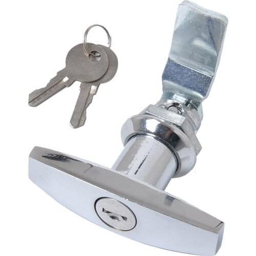Silver T-Handle Garage Door Lock 77mm lock handle garage door latch