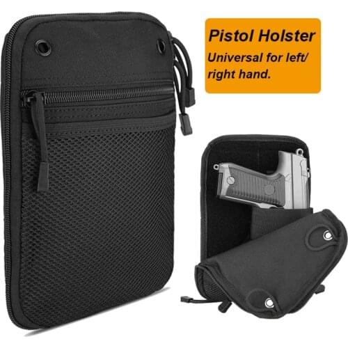 Concealed Gun Pouch Multipurpose Carry Pistol Holster Fanny Pack Waist Belt Firearm Bag with Belt Loops