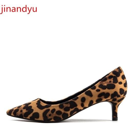 Leopard Print Pointed Toe Kitten Heels dress Shoes Women Pumps Sexy Party Shoes for Women Close Heel Ladies Shoes Chunky Heels