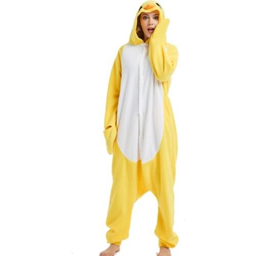Funny Chicken Kigurumi Animal Pajamas Fleece Onesies For Adults Men Women Sleepwear Fancy Suits Cartoon Halloween Cosplay Party