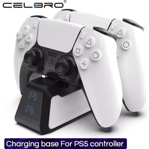 For Sony PS5 Controller Charger USB Port DualSense Fast Charging Dock Station with LED Indicator for charge up 2 PS5 Controllers