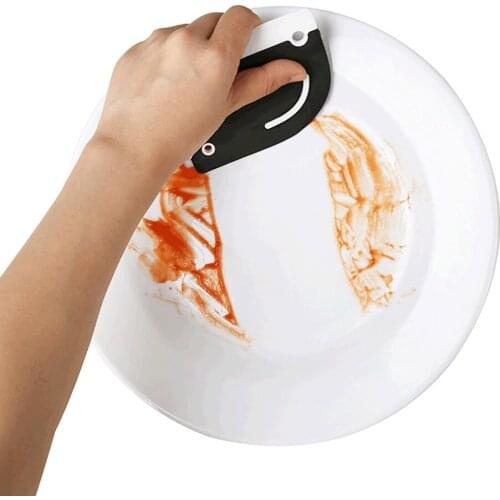 1pc Silicone Cleaning Scraper Multi-function Scraper Oil Plate Scraping Oil for Clears Leftover Food Easy to Clean Kitchen Tool