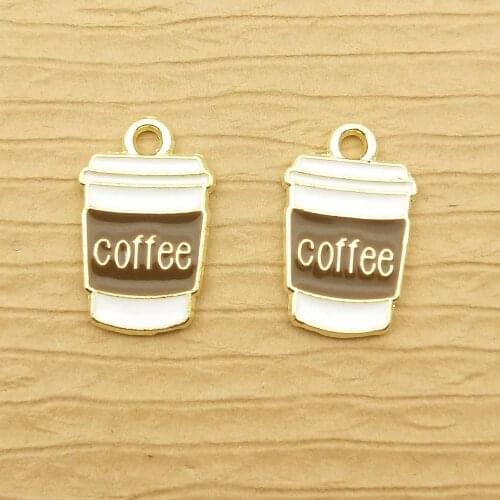 10pcs 11x17mm enamel drinks charm for jewelry making fashion earring pendant bracelet charm necklace charms diy finding