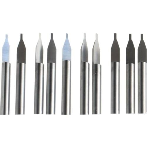 10pcs carbide half straight CNC router cutting bit 3.175 x 1.0 x 4mm engraving tool