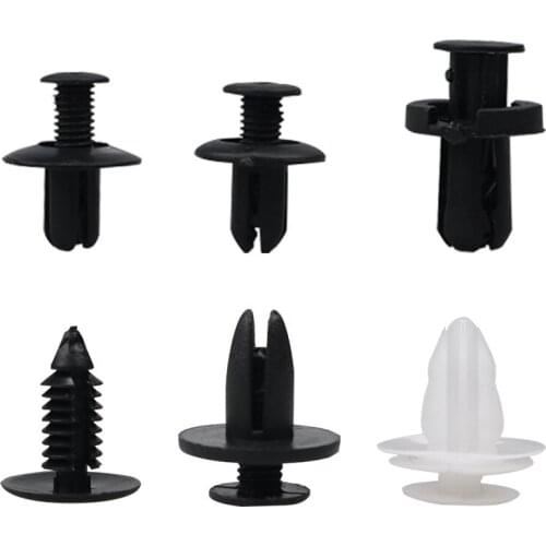 100pcs Mixed Auto Fastener Clip Car Body Push Retainer Pin Rivet Bumper Door Trim Panel Retainer Fastener Kit Car Accessories