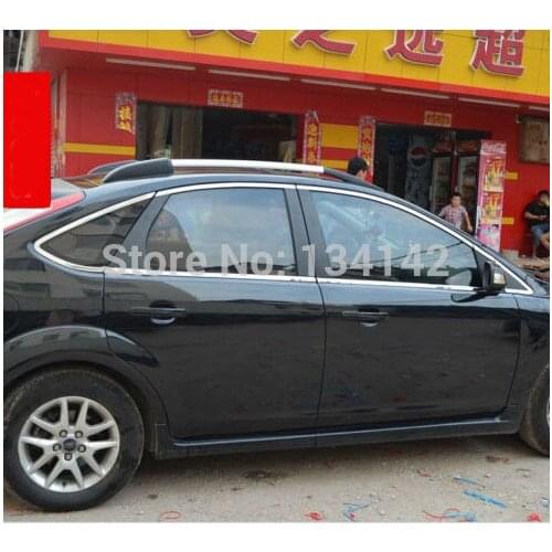 16 pcs Chromed Window Trim trims Cover molding moulding For Ford Focus 2005 2006 2007 2008 2009 2010 2011 Sedan / hatchback