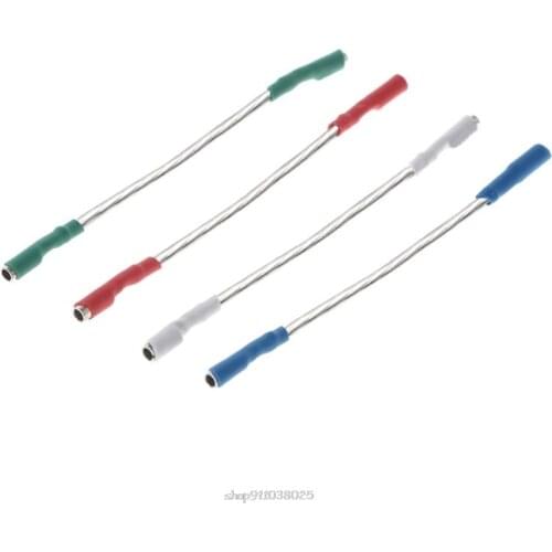 4PCS Universal Silver Leads Wires Header Wire Cable 40mm for 1.2-1.3mm Pins Turntable Phono Headshell Tonearm N19 20 Dropship