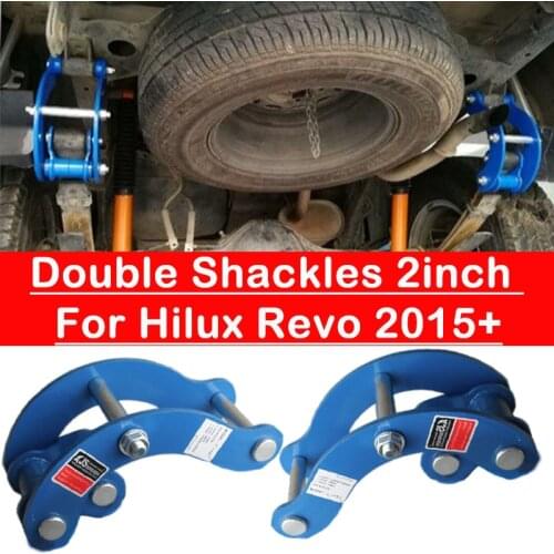 4x4 Suspension Lift Kits Rear Leaf Spring Rear Comfort Double Shackles for Hilux REVO 2015