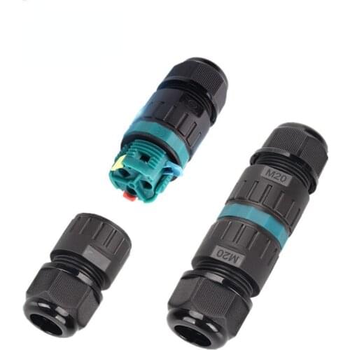 5-9mm Waterproof Connector 450V 24A 5-14mm 3 4 5 Pin Quick Press Cable Conector Outdoor IP68 Waterproof Cabl Connectors
