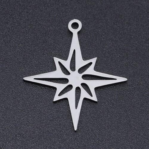 5pcs/lot 100% Stainless Steel David Star Charms Wholesale DIY Necklace Bracelet Making Charms Bracelets Pendants Top Quality