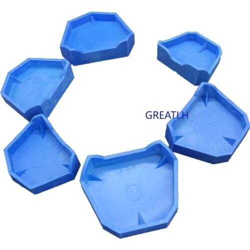 6Pcs/set Dental Mold Plaster Base Denture Tray 3 Sizes Dental Model Base Set Dental Lab Former Base Kit